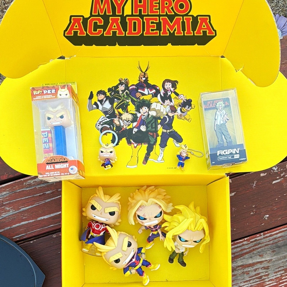 FiGPiN My Hero Academia All Might Toshinori Yagi Pin Set #283 Opened Box